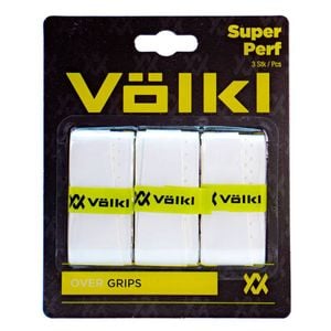 3-Pack Volkl Super Perf Over Grips for Tennis Squash Pickleball Racquets White