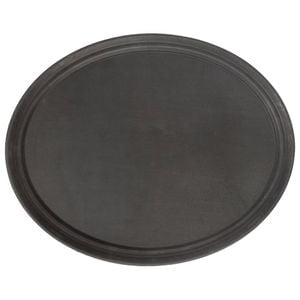 Oval Serving Tray - 73.5 x 60cm - Reusable Non Slip Stackable Rubberized Food Drinks Platter Tray