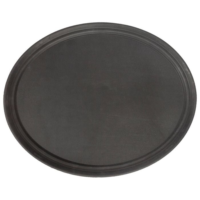 Oval Serving Tray - 73.5 x 60cm - Reusable Non Slip Stackable Rubberized Food Drinks Platter Tray