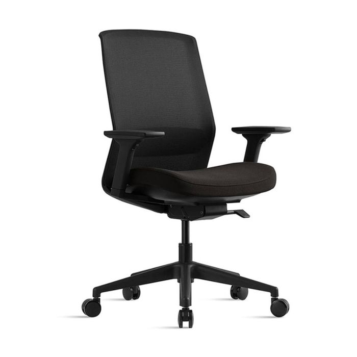 Sabia Willow Pre-Assembled Black Office Chair Ergonomic Mesh Back With Armrests