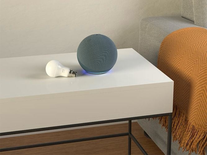 amazon echo dot on a table