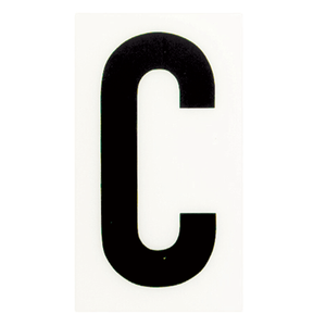 Sandleford 85 x 55mm C Black and White Self Adhesive Letter