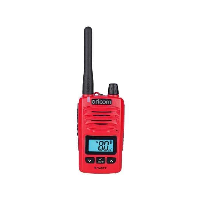 Oricom DTX600 Waterproof IP67 5 Watt Handheld UHF CB Radio Red
