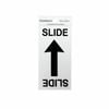 Sandleford 100 x 50mm Slide Arrow Symbol Silver Self Adhesive Sign