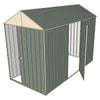 Build-a-Shed 1.5 x 3.0 x 2.3m Front Gable Dual Door Narrow Shed - Green