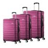Mazam 3PCS Luggage Suitcase Set TSA Lock Magenta