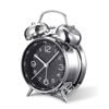 Catzon Twin Bell Alarm Clock With Backlight Non-ticking Loud-black