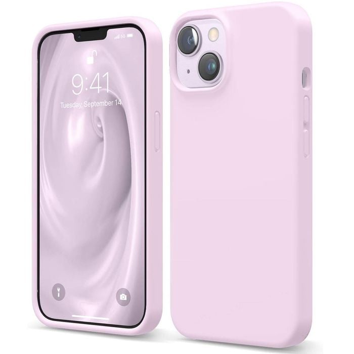 Silicone Phone Case For iPhone 13 Shockproof Microfiber Lining - Lilac
