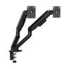 Gas Spring Dual Screen Monitor Arm for 17-32" Displays Screen Holder VESA Mount in Matte Black - Monitor Arm