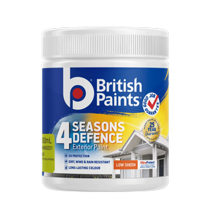 British Paints 4 Seasons Defence 500ml Mid Base Low Sheen Exterior Paint