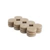 Surface Gard 19mm Beige Round Adhesive Felt Pads - 24 Pack