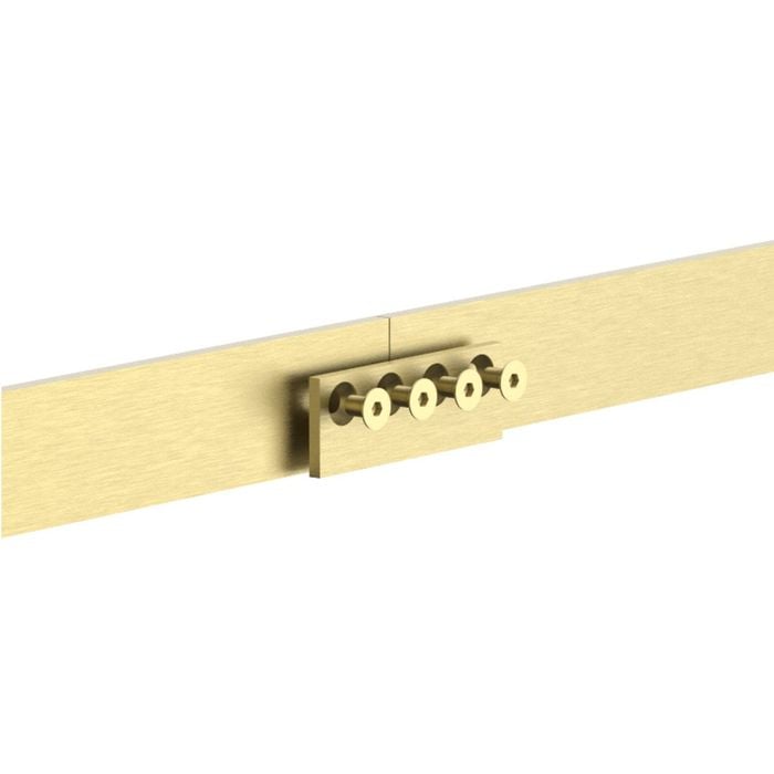 Rolltrak Brushed Brass Barn Door Track Joiner 