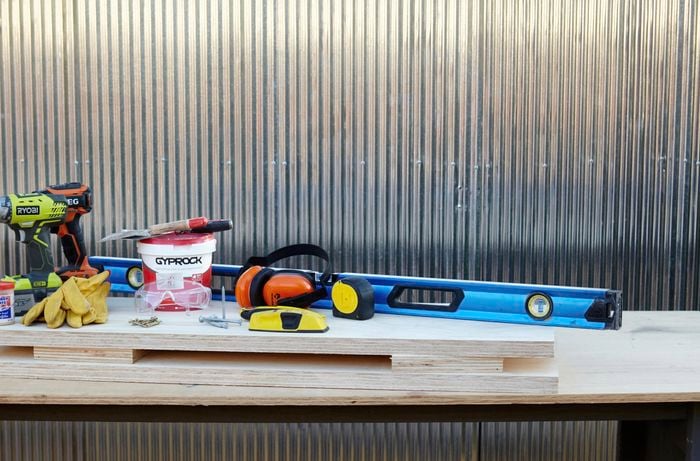 An assortment of tools and materials required to complete this project