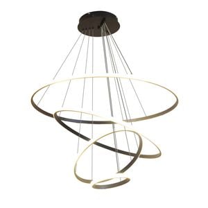 Eli & Co. Lighting Lucina 4-Ring LED Pendant Light 3CCT – Black