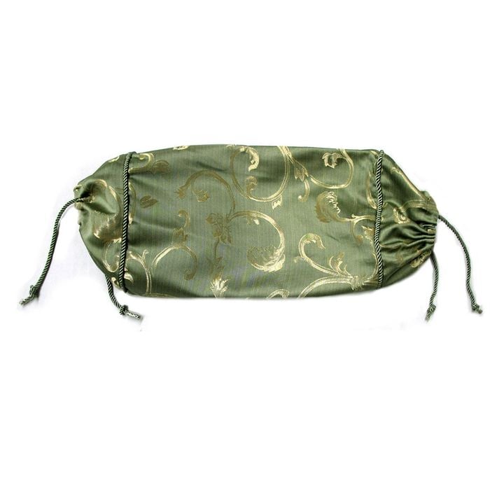 Bianca Swirls Sage Jacquard Neckroll Cover 40 x 18 cm