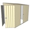 Build-a-Shed 1.5 x 2.3 x 2m Single Sliding Side Door Skillion Shed - Cream