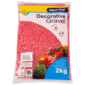 Aqua One Decorative Gravel Scarlet Red 7mm 2kg (10283R)