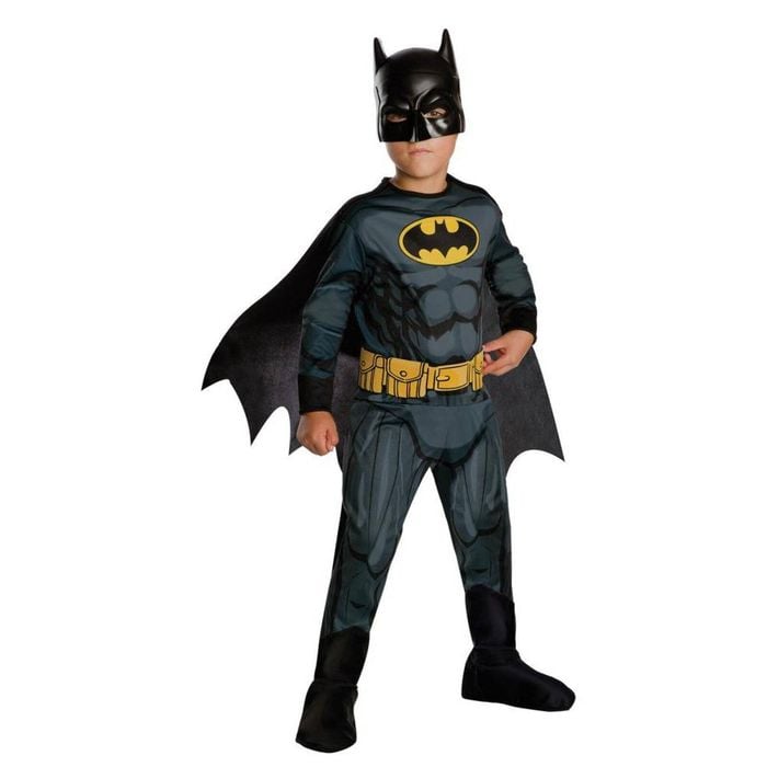 Batman Classic Halloween Costume for Kids Muscle Chest Superhero Outfit DC Comics, 3-5-YRS