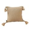 SOGA 50cm Light Brown Tassel Throw Pillow