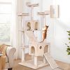 BEASTIE 180cm Cat Tree Tower Scratcher House Beige