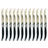 12pc Laguiole Silhouette 23.5cm Stainless Steel Cheese Knife - Black