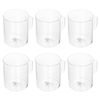 6pc Wilmax England 400ml Thermo Glass Cup Coffee Mug - Clear
