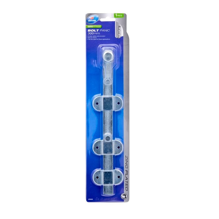 Zenith 300mm Zinc Plated Panic Bolt