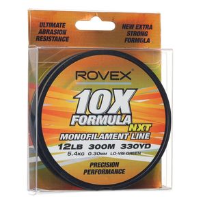 Rovex 10x Formula Monofilament Fishing Line 300m Green 12lb
