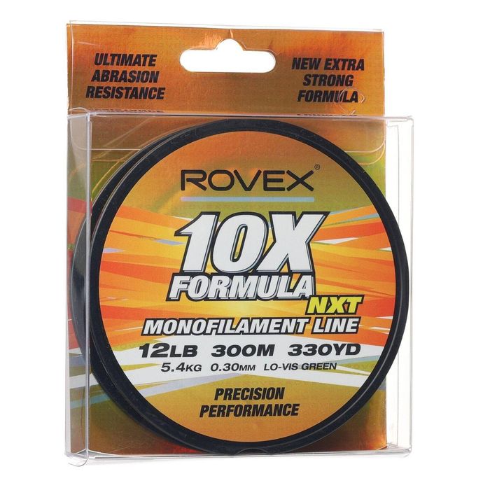 Rovex 10x Formula Monofilament Fishing Line 300m Green 12lb