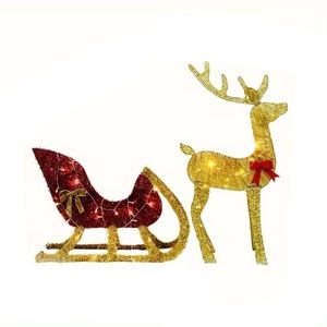 Lifebay Lighted Christmas Reindeer Yard Decoration