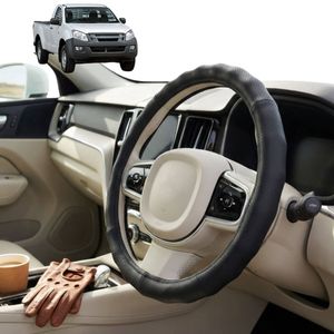 Australian Goose Steering Wheel Cover for Isuzu D-Max Single Cab 2012 - 2020 (RT) Circle Black
