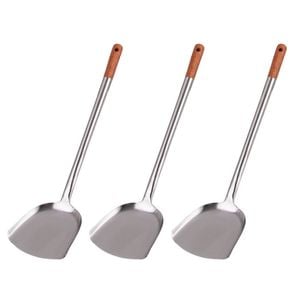 3PK D.Line Stainless Steel Wok Spatula Cooking Utensil - Silver