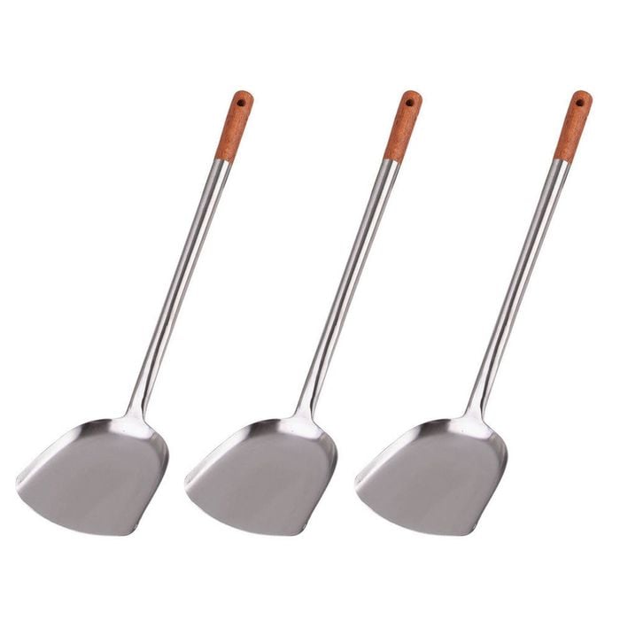 3PK D.Line Stainless Steel Wok Spatula Cooking Utensil - Silver