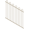 ProtectorAl 0350-1200W x 1200H Paperbark Loop Top Pool Fence Panel Raked 16-30º