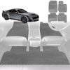 6D Diamond Car Floor Mats for Ford Mustang 2015-2024-Full Set-Grey-Outback GT