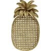 LVD Resin Pineapple Fruit Trinket Tray Display Dish 35x19.5cm Gold