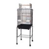 Playtop Parrot Cockatiels Cage with Stand 47x47x138cm White and Black black