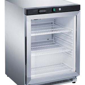Thermaster Stainless Steel Upright Static Display Fridge XR200SG