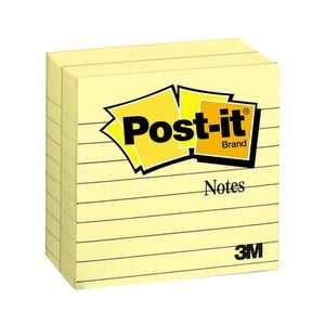 Post- It Notes Lined Yellow (12pk) (76x76mm)