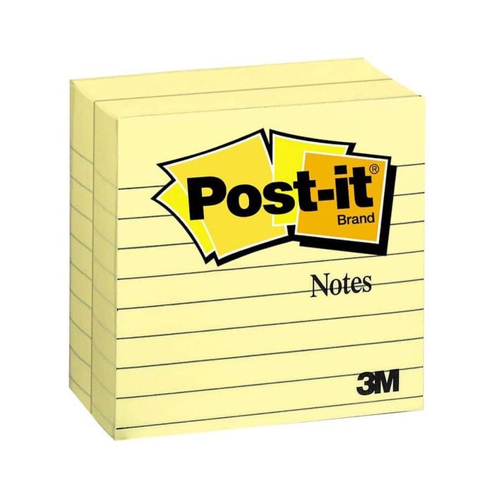 Post- It Notes Lined Yellow (12pk) (76x76mm)