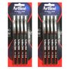 8pc Artline 220 Fine 0.4mm Line Work/school Fineline Drawing Writing Pen Black