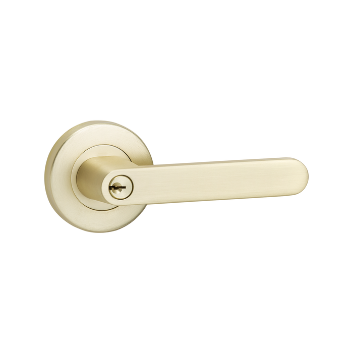 Lemaar Brushed Brass Almeri Entrance Set