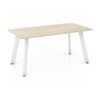 Olg Flare Table 4 Leg White Frame New Oak Smooth Top L1800mm X W1200mm
