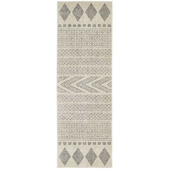 The Rug Connection Ama 359 Silver 300x80cm - Medium Runner Transitional Pet Friendly Indoor Rug
