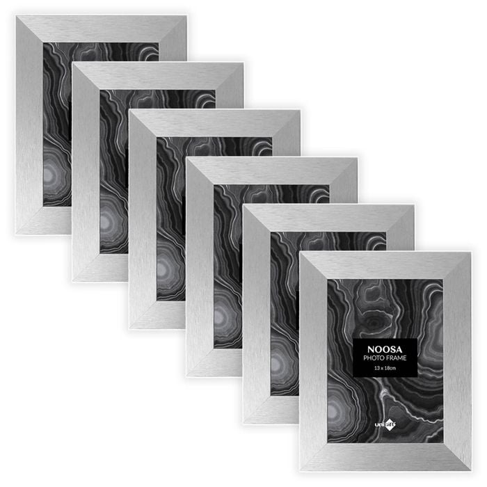 6x Unigift Noosa 13x18cm MDF/Glass Picture/Photo Frame Wall Hanging Display SLV