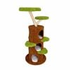 P&P Green And Brown Multi-Level Cat Tree Tower With Plush Perches And Sisal Posts