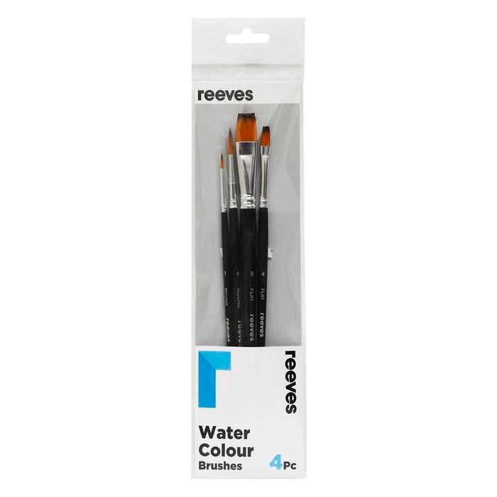 Reeves Water Colour Short Handle 4 Brush Set