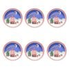 6PK Porto Porcelain Night Before Dinner Plate 20cm Santa Sleigh
