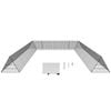 VEVOR 600x400x61.5cm Chicken Tunnel with Corner Frames 2 Sets