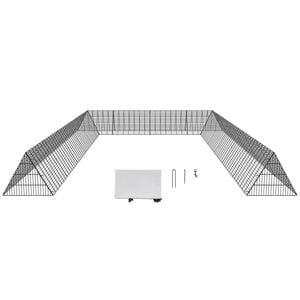 VEVOR 600x400x61.5cm Chicken Tunnel with Corner Frames 2 Sets
